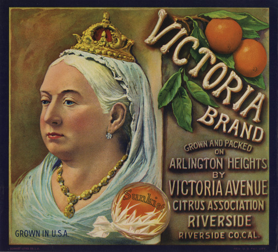Queen Victoria Orange Crate Label