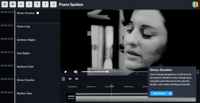A screenshot of the program Mediate, which features a woman's face.