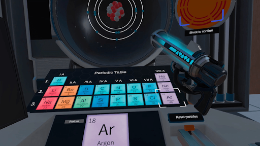 screenshot from a chemistry VR application.