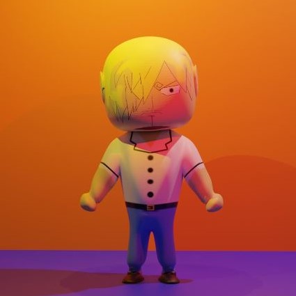 3D modeled character from an anime show.