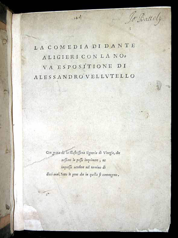 dante title page