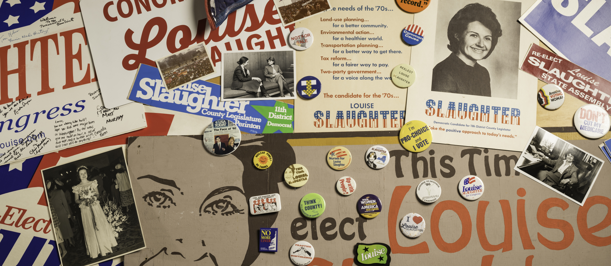 Collection of election memorabilia from Louise Slaughter