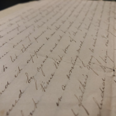 Letter in one of our collections in RBSCP