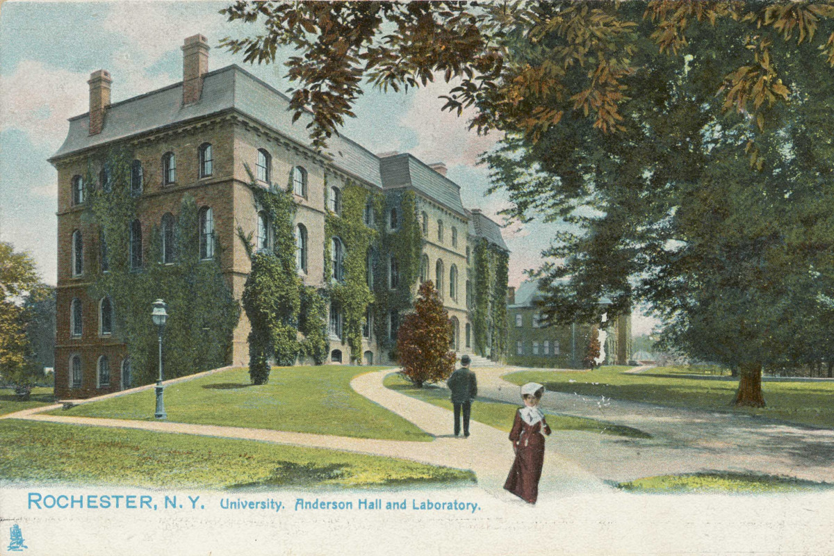 postcard of Anderson Hall on Prince Street Campus