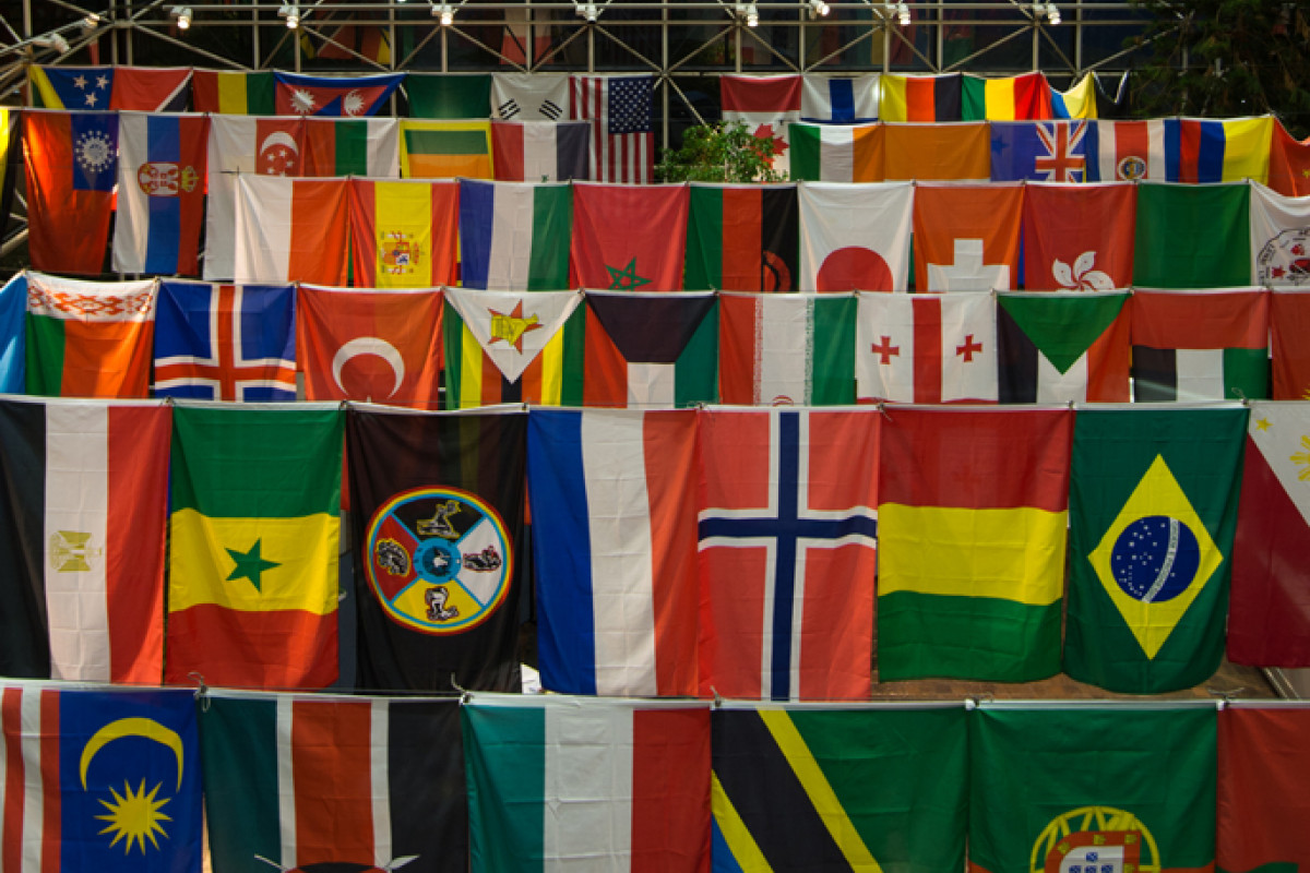 Flags in Hirst-lounge