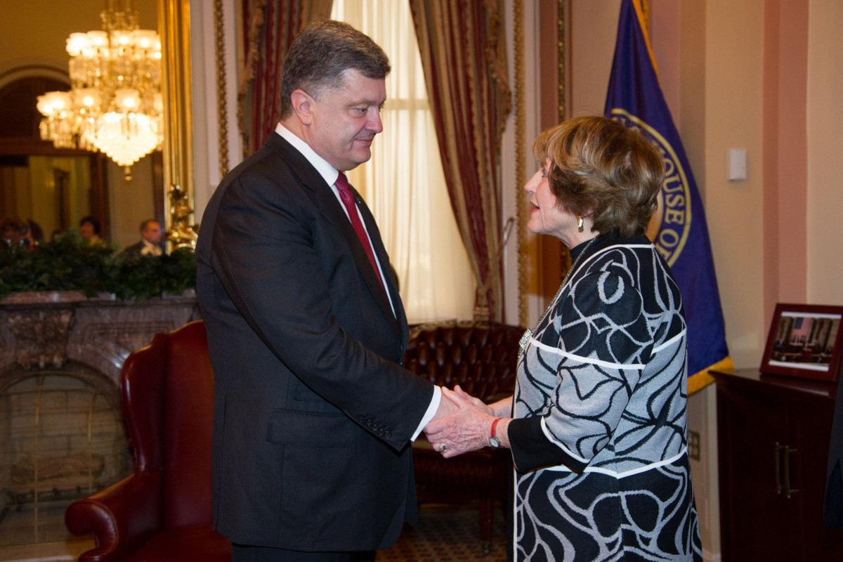 Louise Slaughter with Ukranian President Petro Poroshenko
