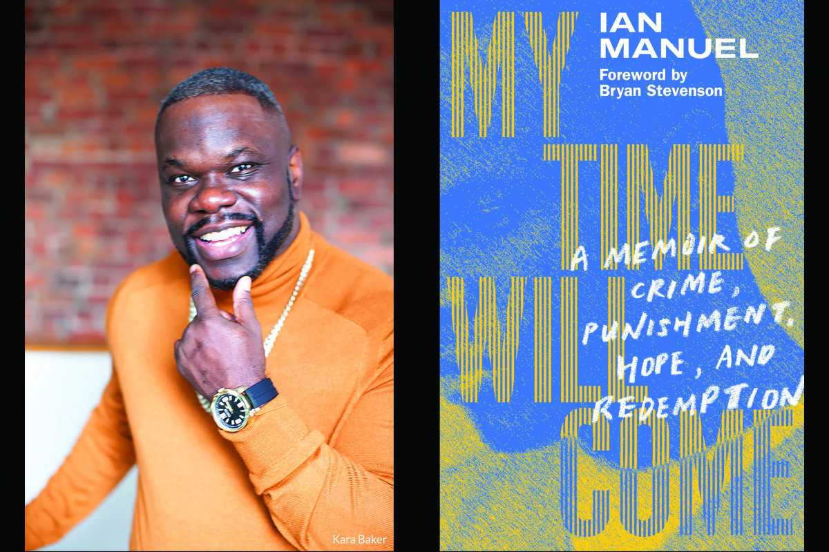 Ian Manuel and the cover of his book