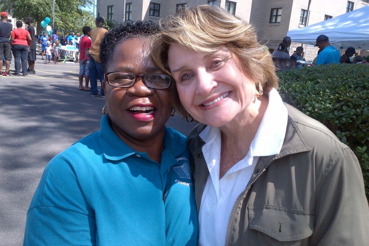 Beverly Huitt and Congresswoman Louise Slaughter 