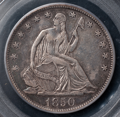 1850 Liberty half dollar coin