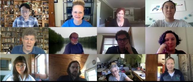 Screenshot of a zoom meeting with several participants
