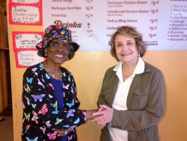 Glady Burke with Congresswoman Louise Slaughter
