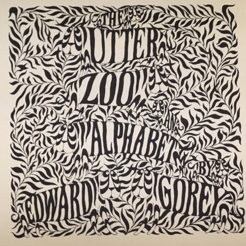 Cover of the book The Utter Zoo Alphabet, Edward Gorey, Diogenes, 1975.
