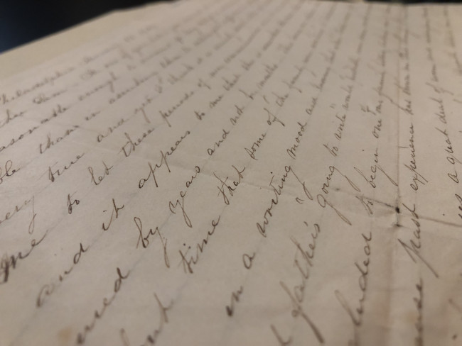 handwritten letter from Porter-Farley family papers 