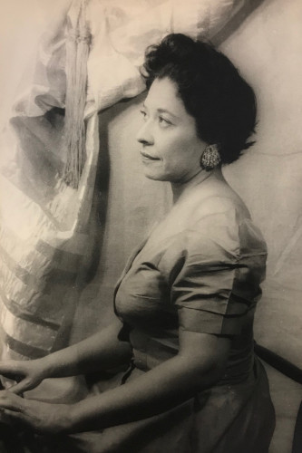 Studio portrait of Mollie Moon by Carl Van Vechten, 1956