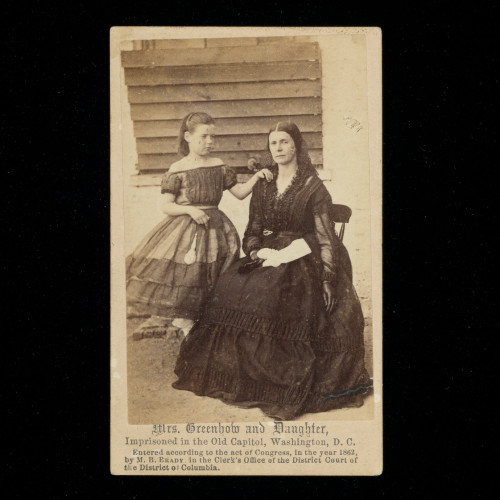 Cabinet card of Rose ONeal Greenhow and  her daughter