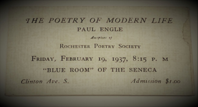RBSCP Rochester Poetry Society program for February 19 1937