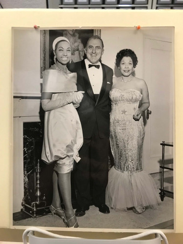 RBSCP_ Mollie Moon, Walter J. Hausman, Jr. and Josephine Baker at the Hotel Roosevelt during the National Urban League’s 1960 Beaux Arts Ball, New York City. Photograph by Cecil Layne.jpg
