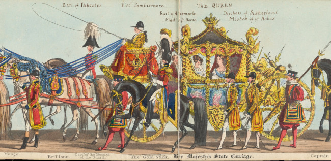 Queen Victoria in golden carriage at coronation