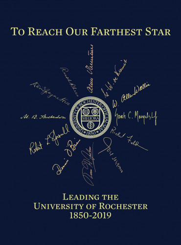 A star-shaped graphic, with the UR logo at the center and president signatures creating the star beams