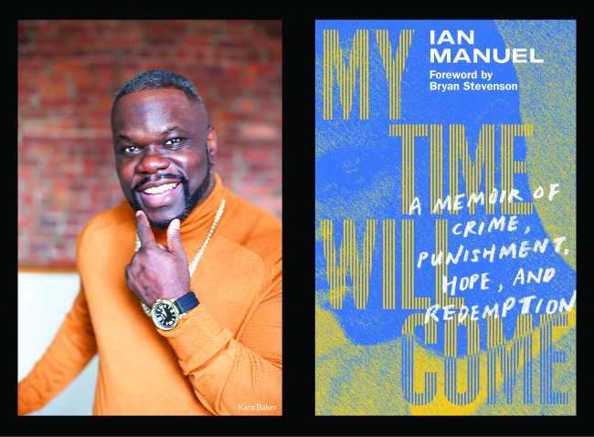 Ian Manuel and the cover of his book