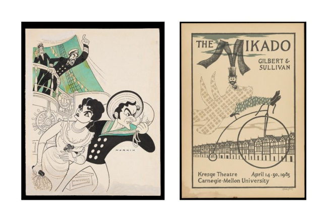 Illustrations for Gilbert and Sullivan's The H.M.S Pinafore and The Mikado