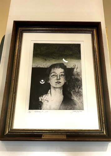 Etching of Flannery O'Connor