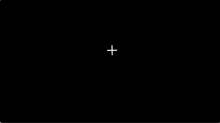 baseline text of a dark screen with a white crosshair