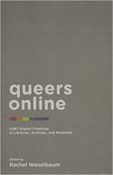 queers online written in white type on gray background