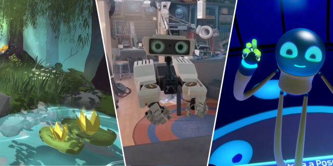 screenshots from a range of Meta VR games.