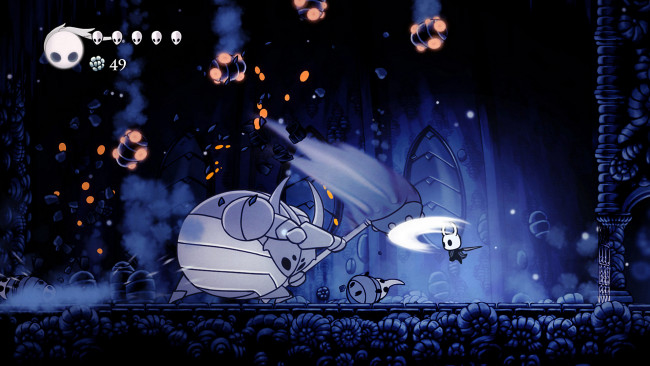 A screenshot from the video game Hollow Knight