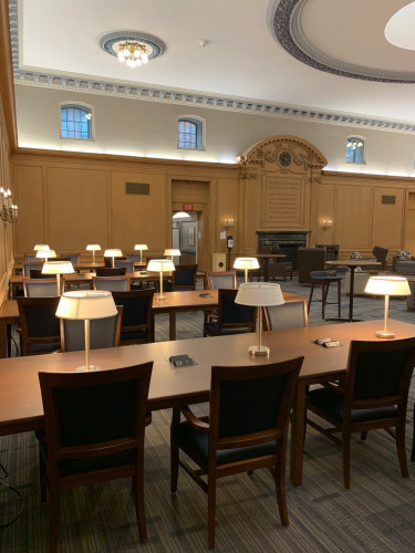 Tables in Miner Reading Room, 2021