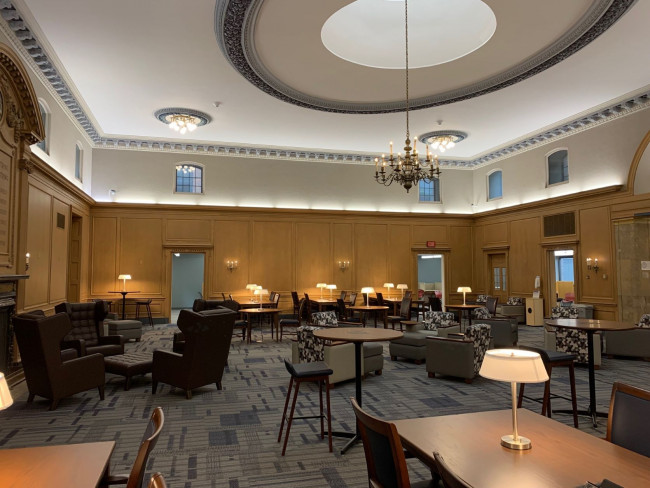 A view of Miner Reading Room, 2021