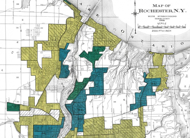 Map of Rochester NY from 1935