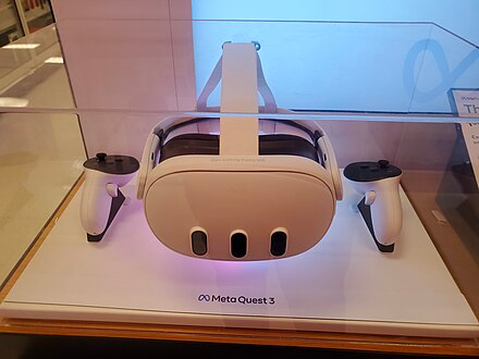 Meta Quest 3 VR headset.