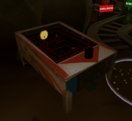 old timey table maze asset