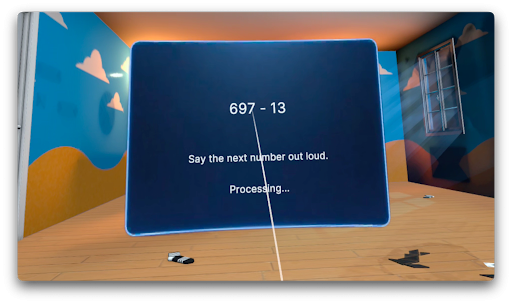 stressor task of a subtraction problem
