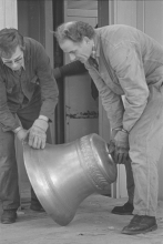 Unpacking the new carillon bells