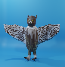 3D modeled owl.