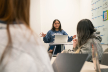student teaching a class session. 