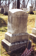 Quinby grave marker in Mt. Hope Cemetery