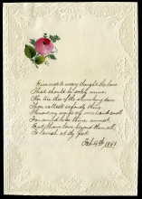 valentine with writing and flowers