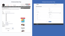 Before and after comparison screenshots of the Translation Database