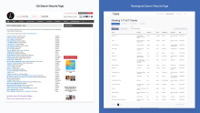 Before and after comparison screenshots of the Translation Database