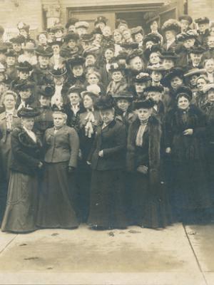 Historical photo of a group of women